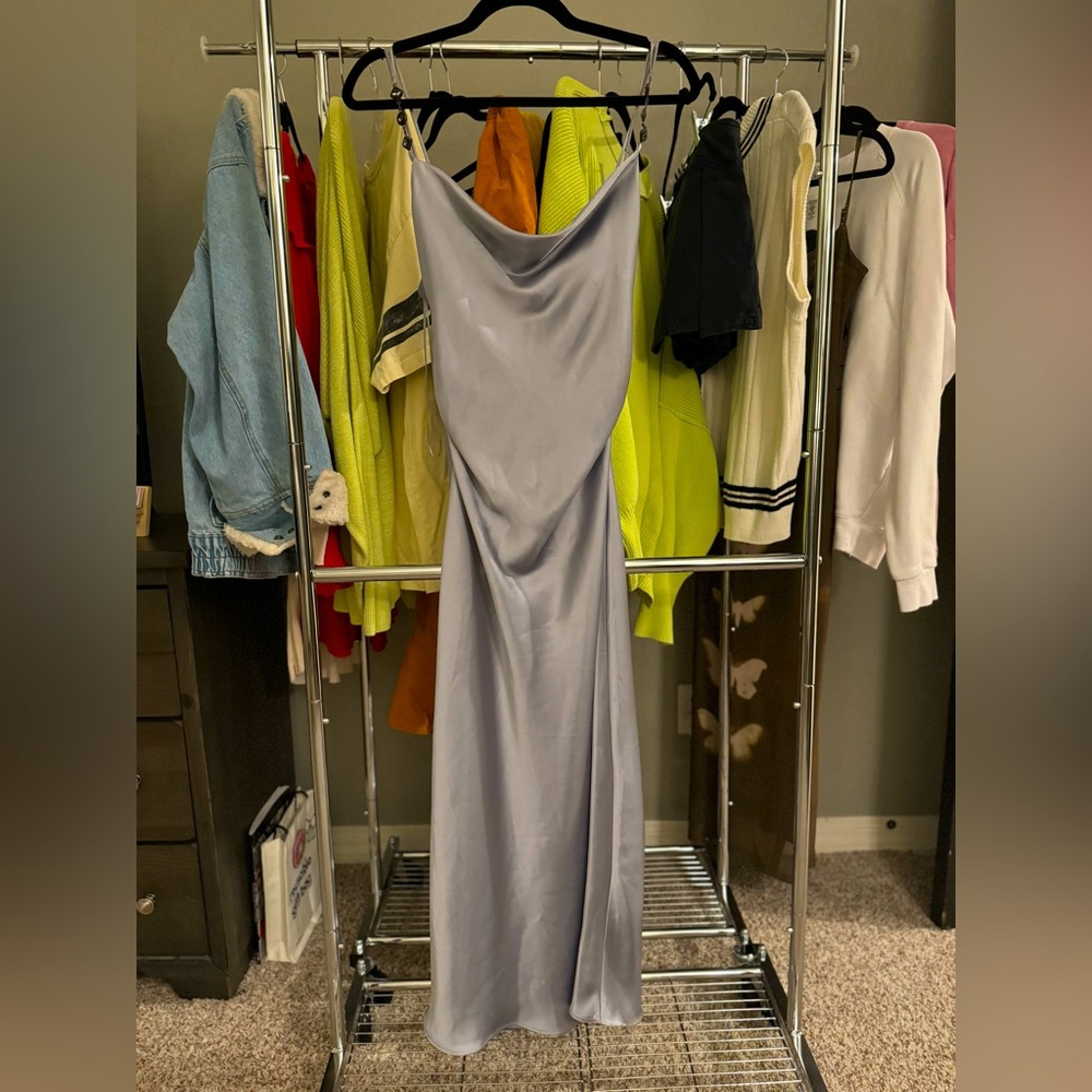 Satin maxi dress by ZARA